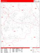 San Marcos Digital Map Red Line Style